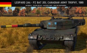 豹2A4 第203装甲营4连 加拿大陆军奖杯（CAT）