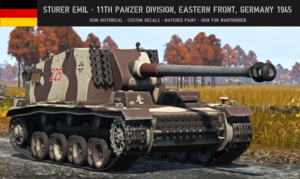 “犟埃米尔”自行反坦克炮 交易所半史实涂装 “Sturer Emil, 11th Panzer Division（1945）