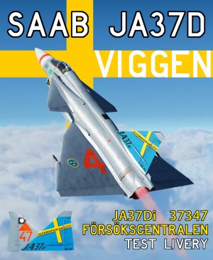 萨博37Di 瑞典空军试飞测试涂装