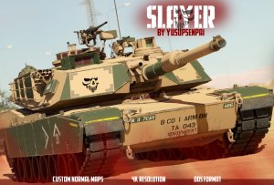 M1A2 / M1A1 - "Slayer" 橄榄绿沙漠涂装 4K DDS