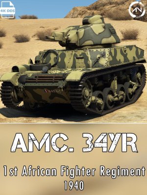 AMC. 34YR 第一非洲战斗团 (1er régiment de chasseurs d'Afrique)
