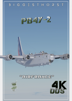PB4Y-2 私掠船 法国航空 Air France【4K DDS】