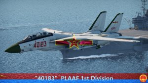 F-14A/B "40183" , White solid color coating，Grumman-Shenyang Aviation Test Coating , 1984