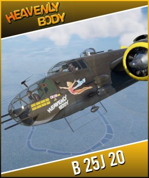 B-25 J-20 史实 heavenly body 涂装