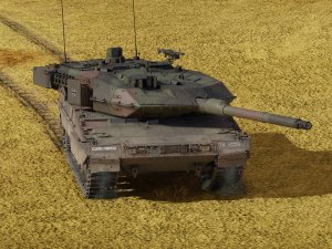 豹2A7V 76号车 三色迷彩