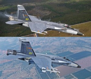 F/A-18C VFC-12 PLA假想敌涂装