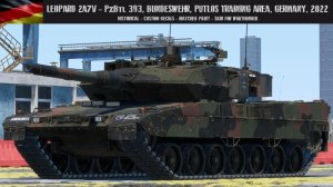 豹2A7V-474060，德国联邦国防军普特洛斯训练区第393装甲营第3连，2022年2月。